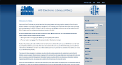 Desktop Screenshot of aisel.aisnet.org